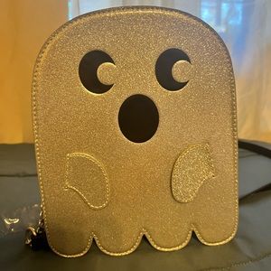 Mad Engine Halloween 2023 Silver Spooky Ghost Shoulder Purse -